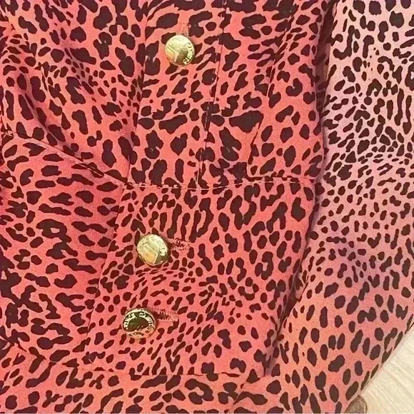 Vince Camuto Scoop Neck Blouse Long Sleeve Ombre Leopard Multi Women's Size M - Picture 7 of 9